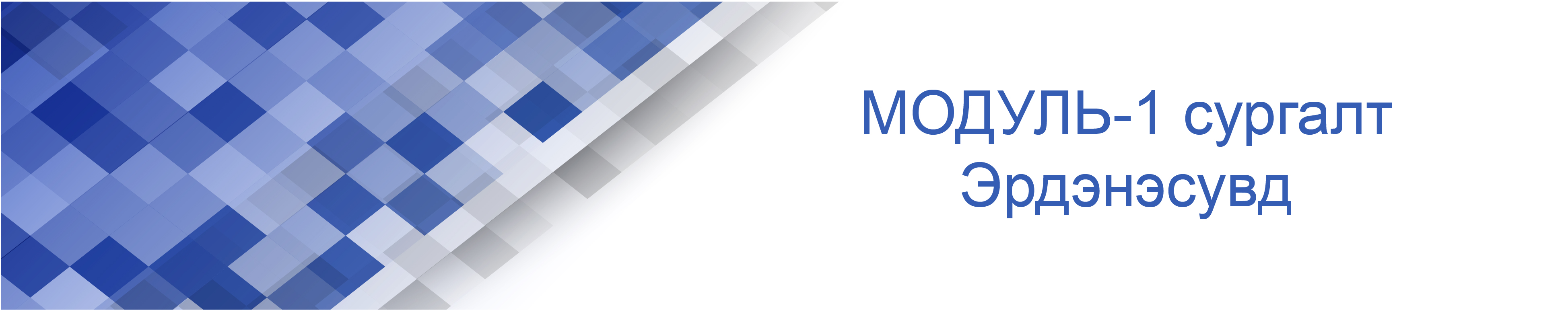 ЧАДАМЖИЙН ҮНЭЛГЭЭНИЙ АЖИЛТАН, БАТАЛГААЖУУЛАГЧ БЭЛТГЭХ МОДУЛЬ 1 СУРГАЛТ 